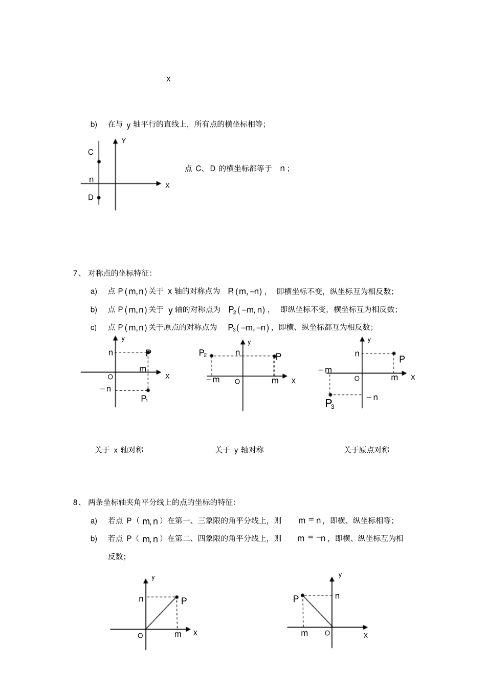 平面直角坐标系知识点归纳总结_第2页