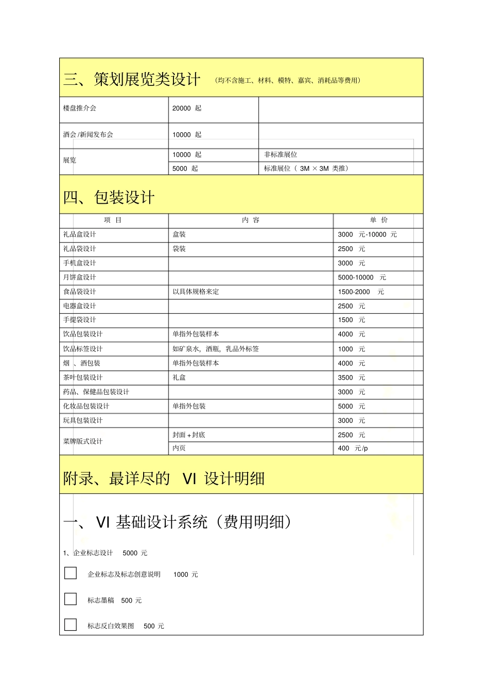 平面设计收费价格表汇总_第3页
