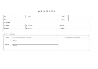 年个人绩效目标评价套表全套