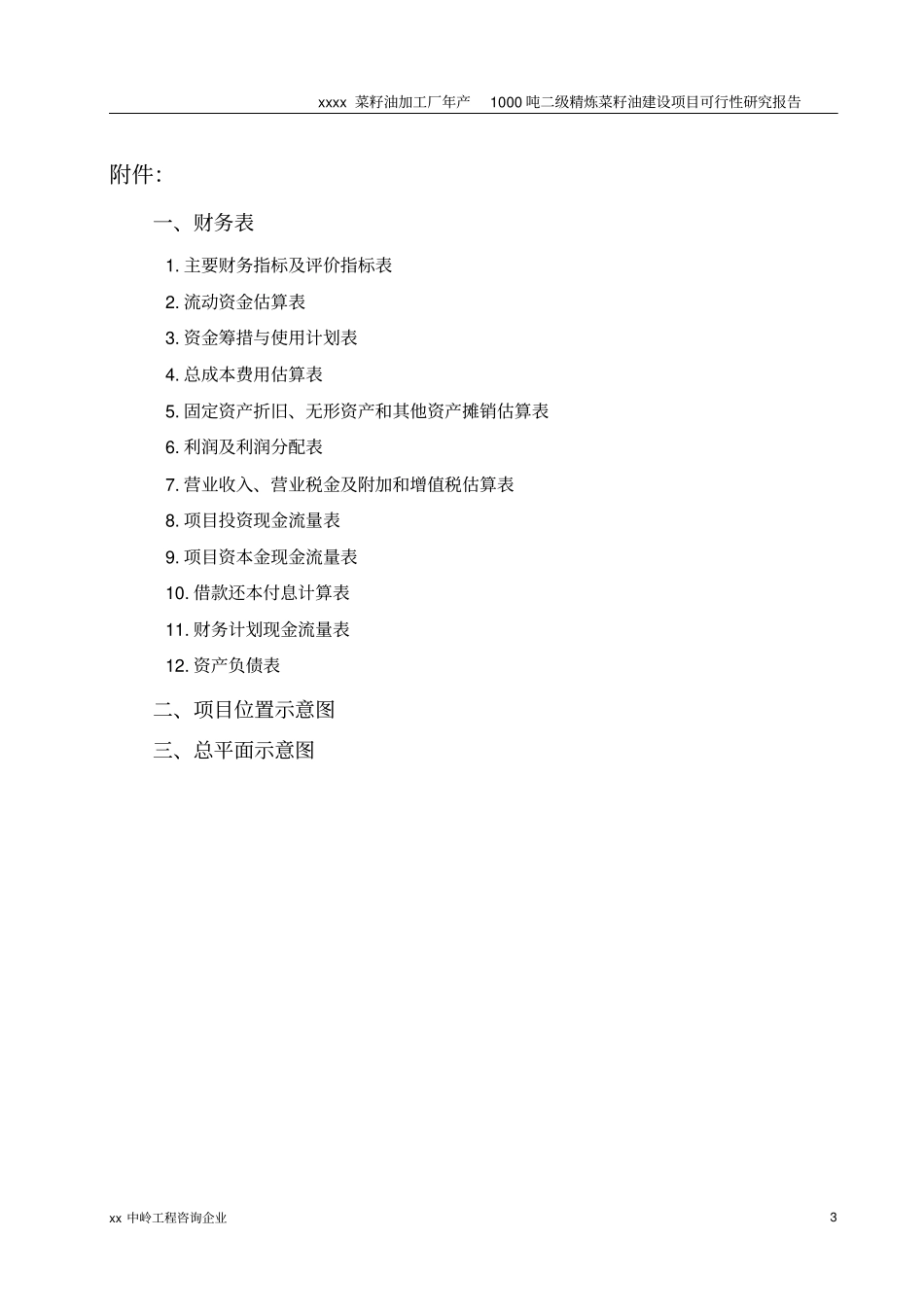 年产1000吨二级精炼菜籽油建设项目可行性研究报告_第3页