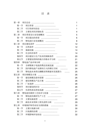 年产1000吨锂电池负极材料项目可行性研究报告
