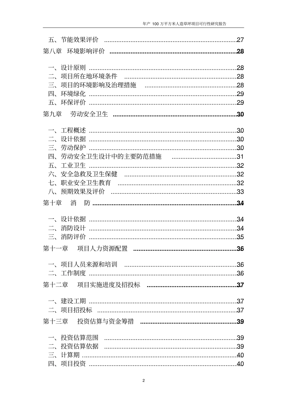 年产100万平米人造草坪项目可行性研究报告_第2页