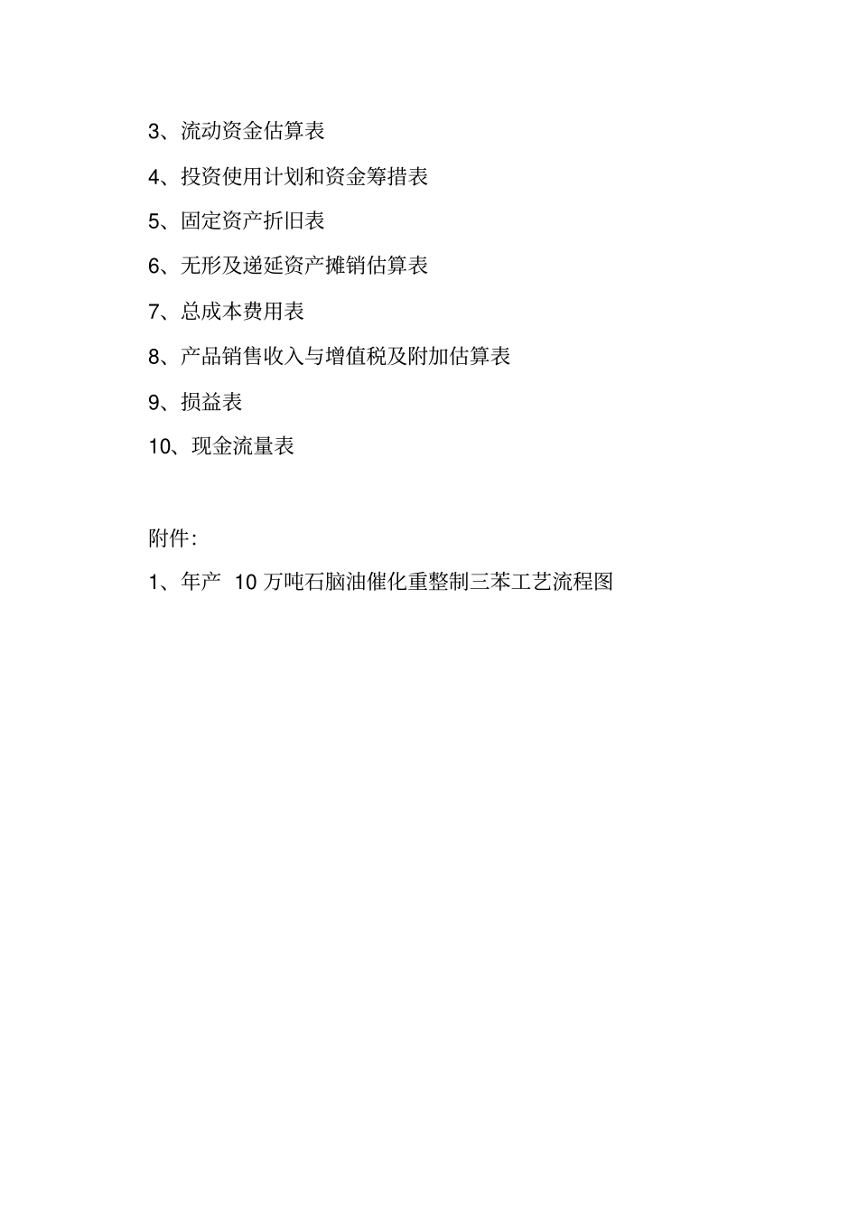 年产10万吨石脑油催化重整制三苯新建项目可行研究报告_第3页