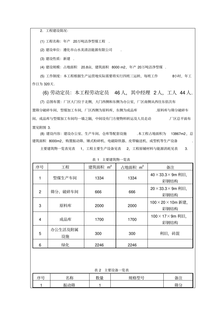 年产20万吨洁净型煤项目环境影响评价报告表_第3页