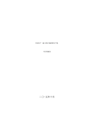 年产30万吨干混砂浆生产线项目可行性分析报告