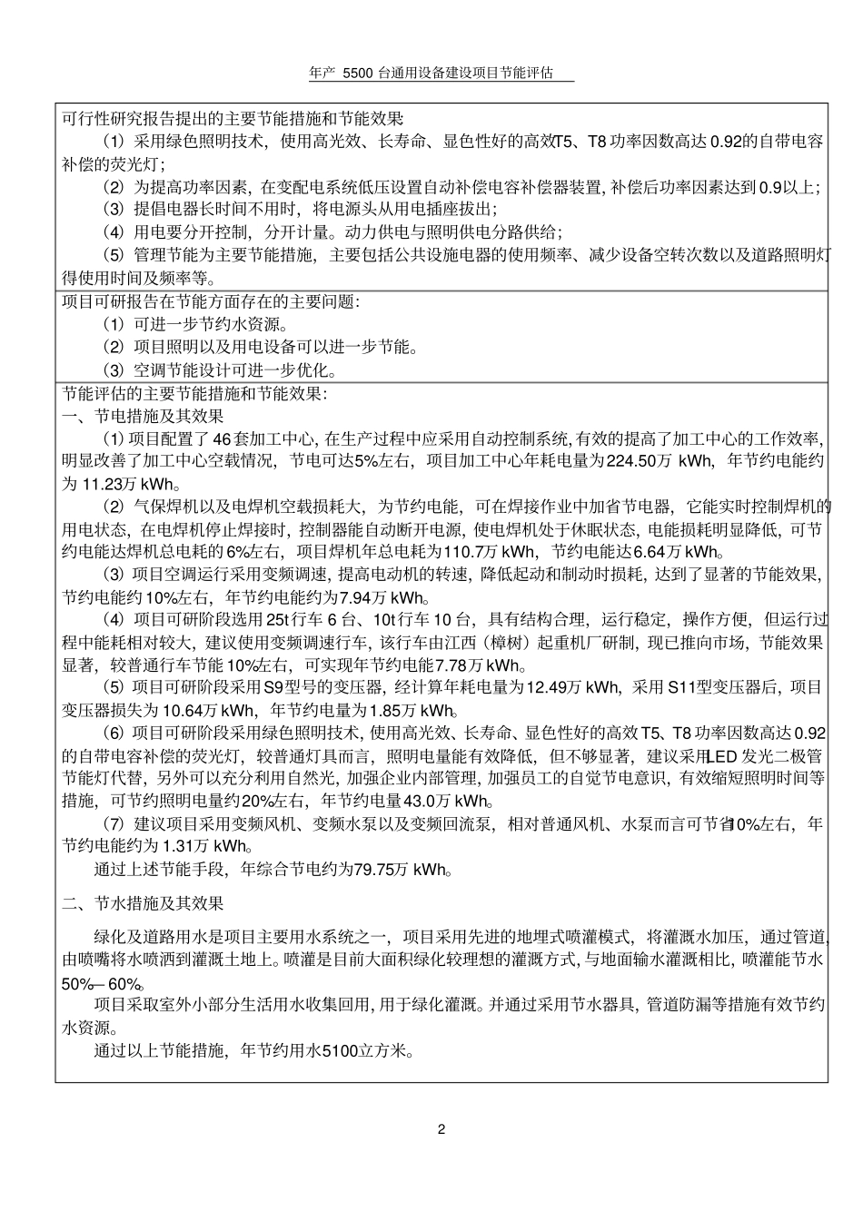 年产5500台机械设备节能评价报告书工业项目能评_第2页