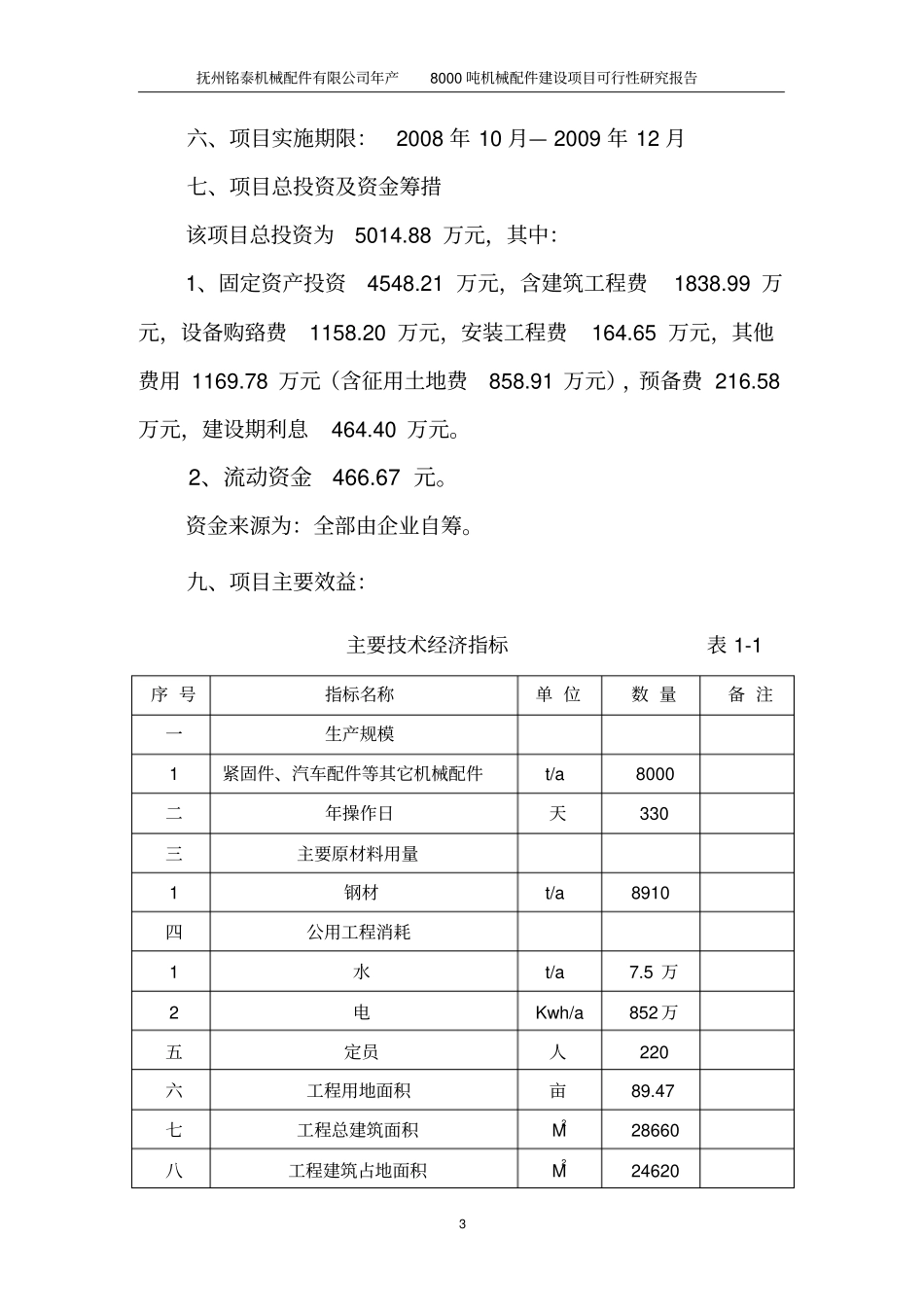 年产8000吨机械配件建设项目可行性研究报告_第3页