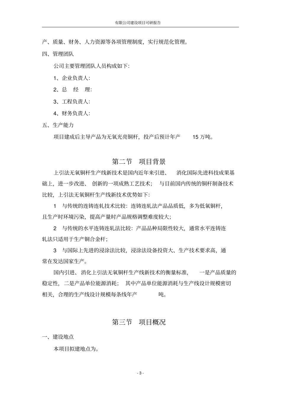 年产万吨无氧光亮铜杆可行性研究报告_第3页