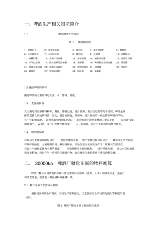 年产三万吨啤酒厂啤酒发酵工艺的设计