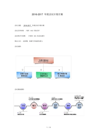 年会议计划方案