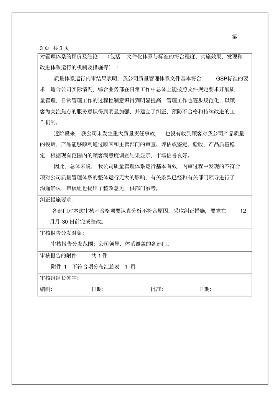 年内部审核报告_第3页