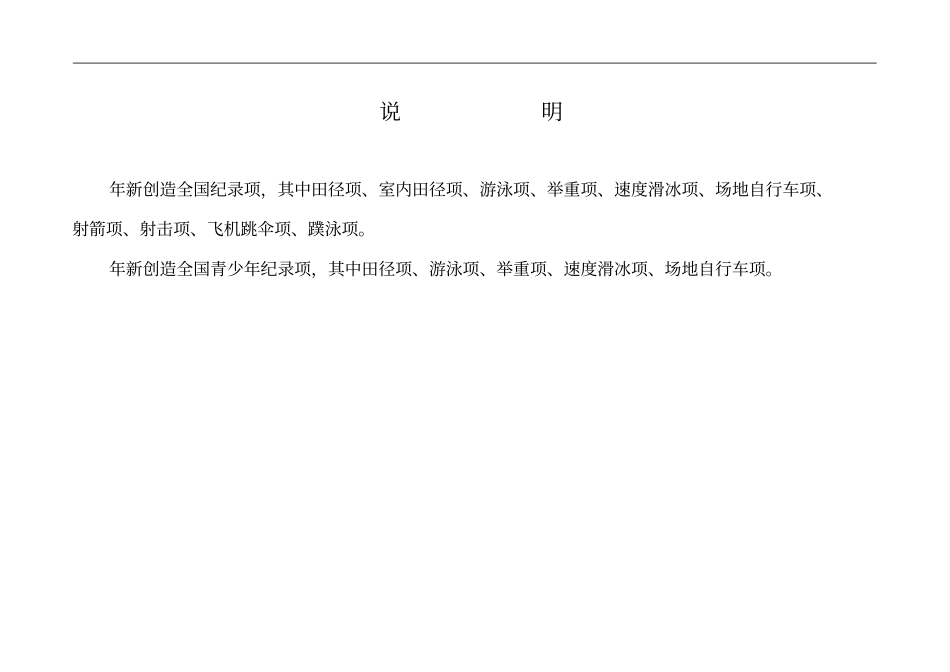 年各运动项目全国纪录_第2页