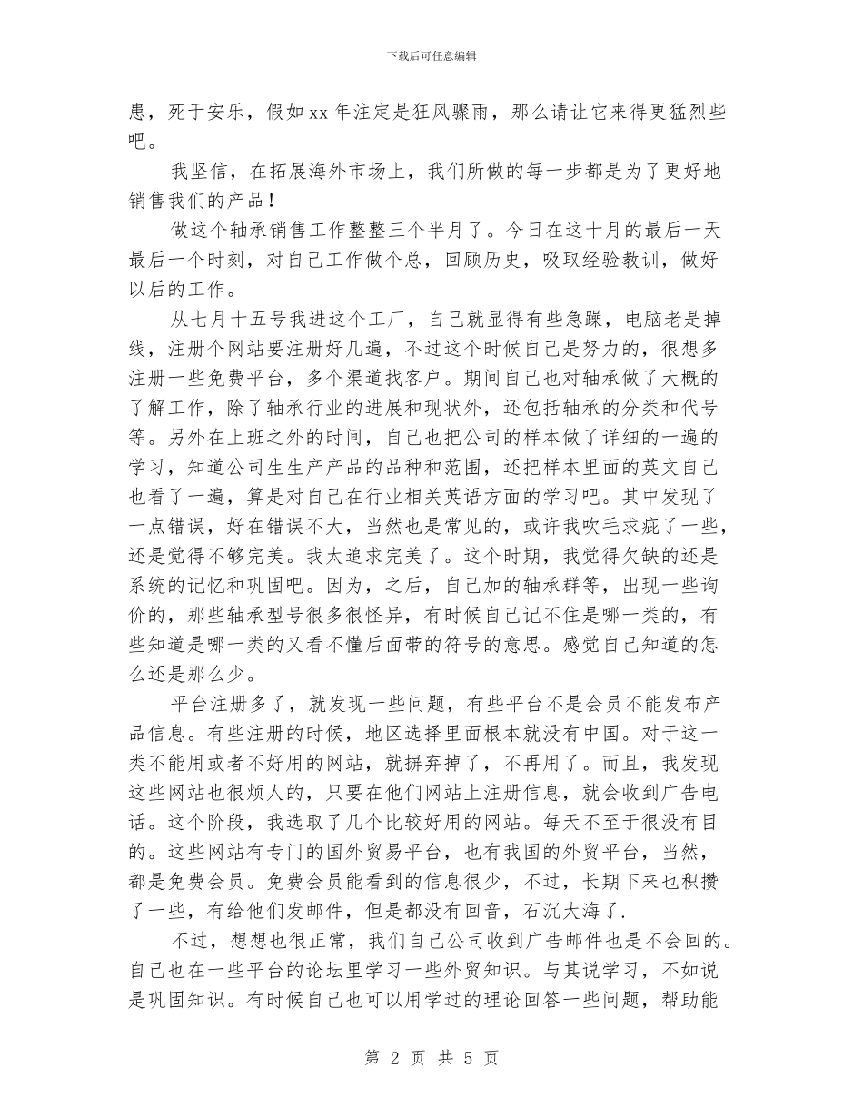 销售个人的年终工作总结_第2页