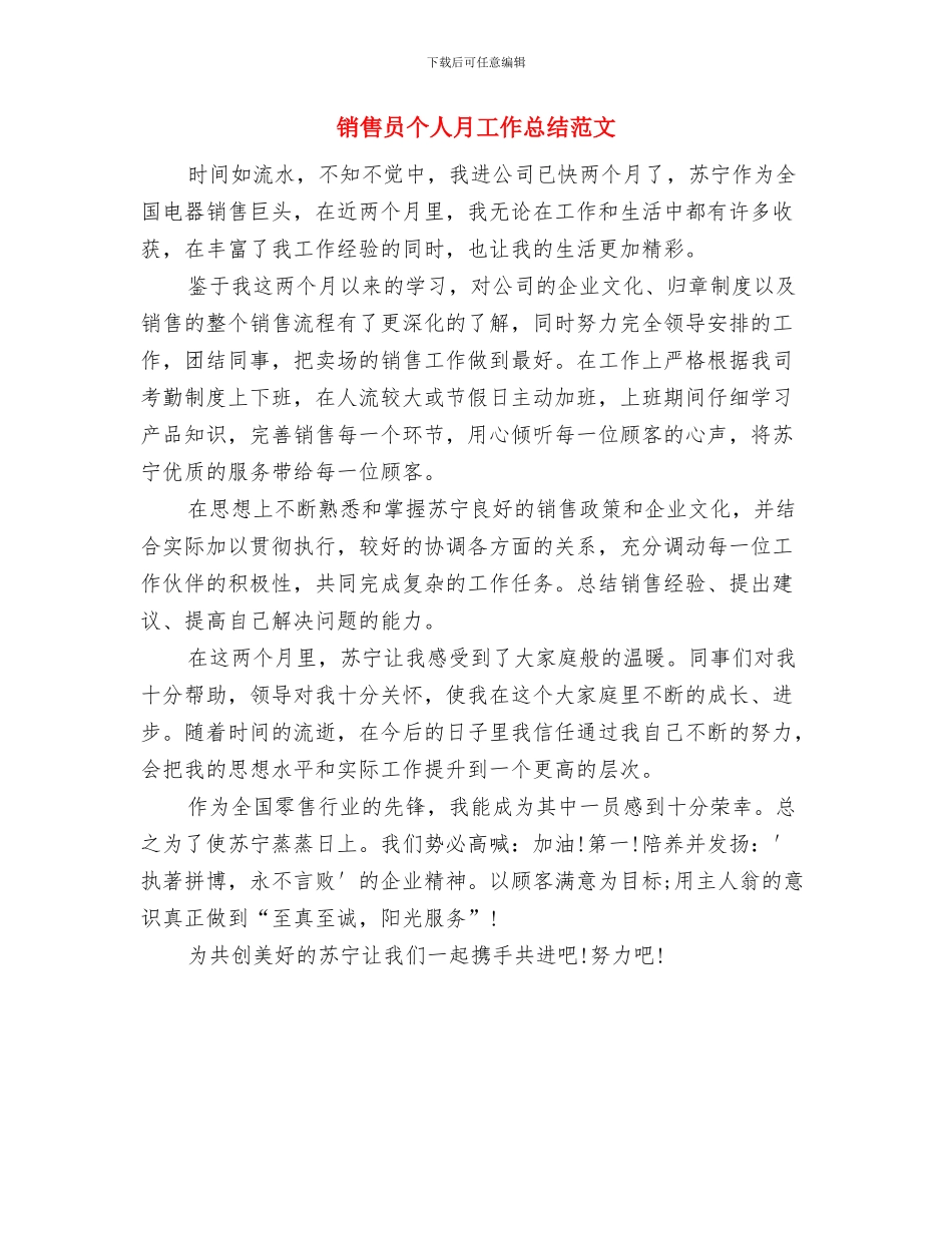 销售员个人总结与销售员个人月工作总结范文汇编_第2页