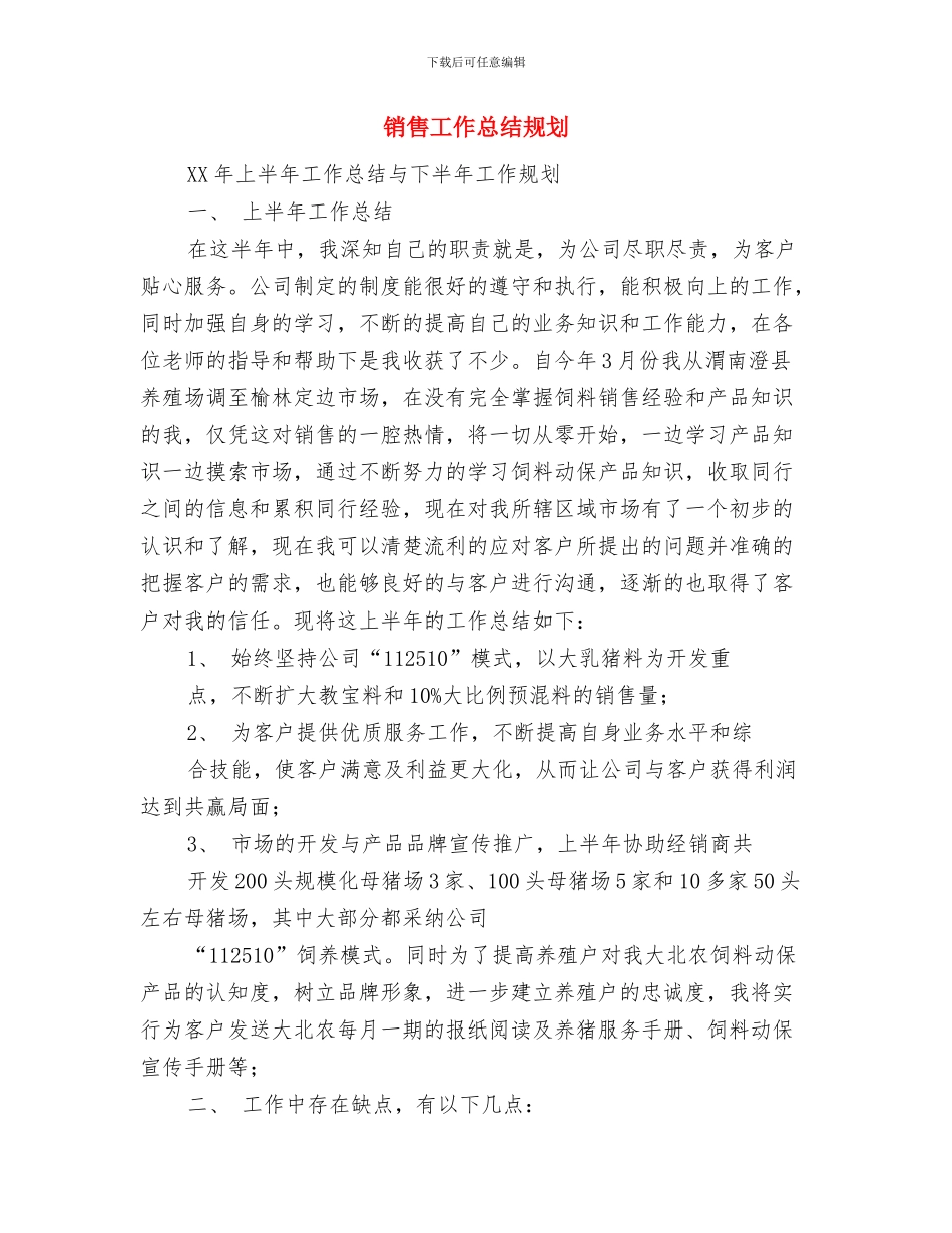 销售工作总结表与销售工作总结规划(多篇范文)汇编_第3页