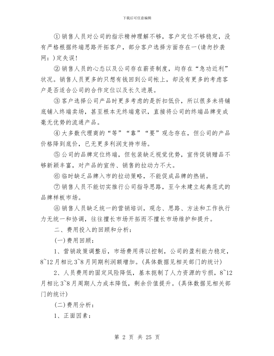 销售总监工作总结与销售总监工作总结2024汇编_第2页