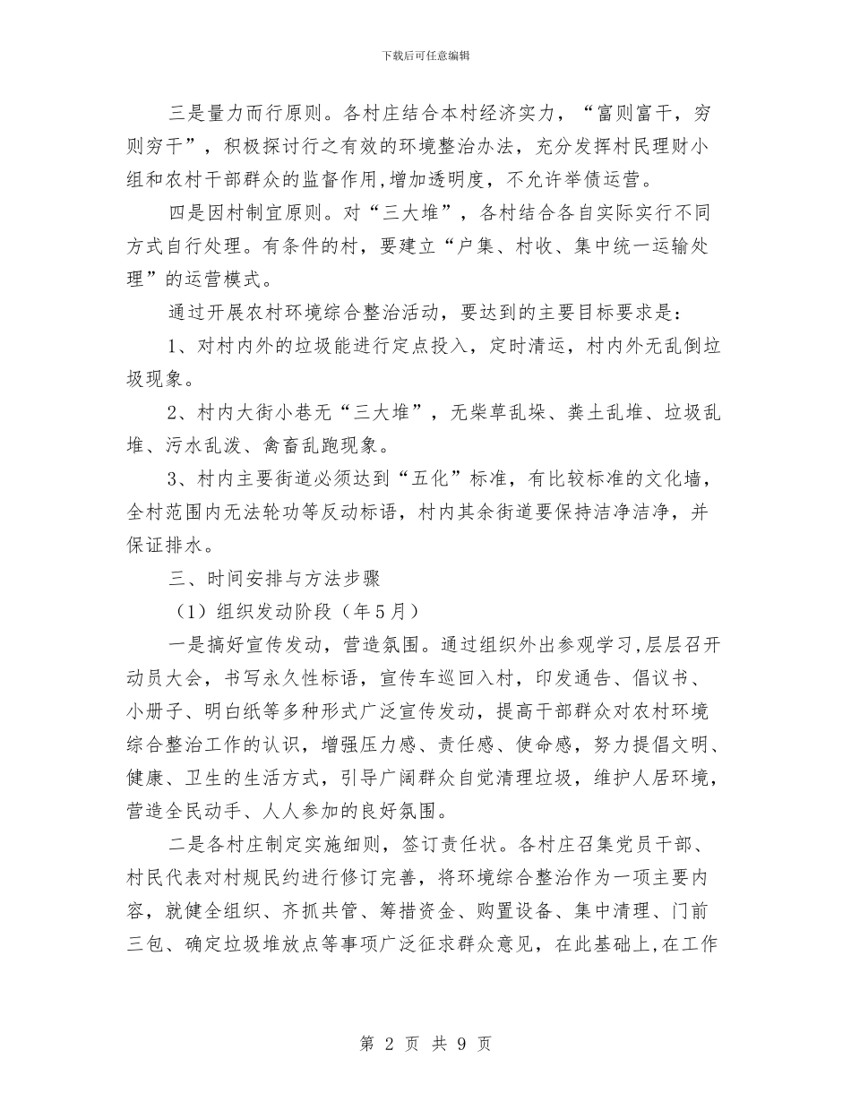 镇政办农村环境整治意见与镇政协工作总结模板推荐汇编_第2页