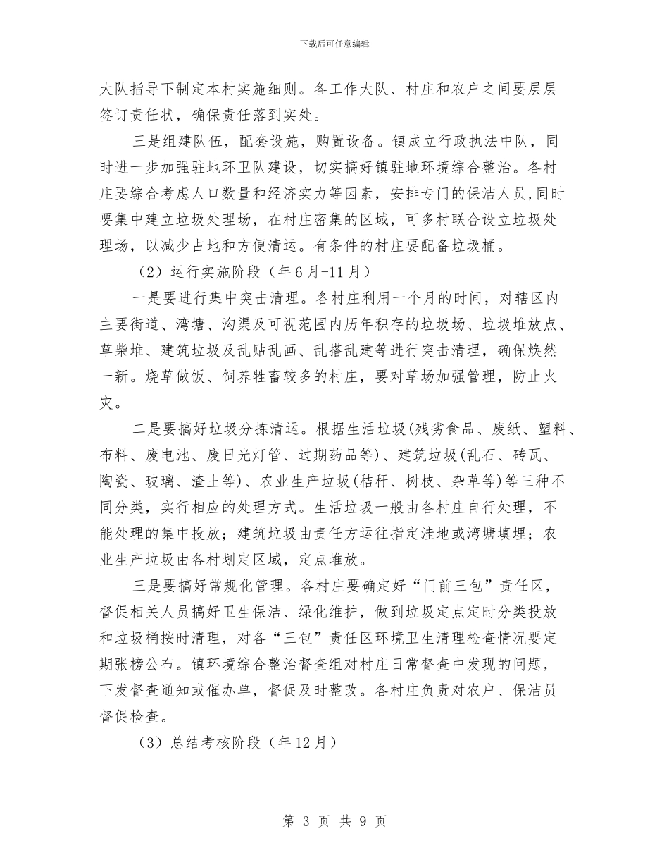 镇政办农村环境整治意见与镇政协工作总结模板推荐汇编_第3页