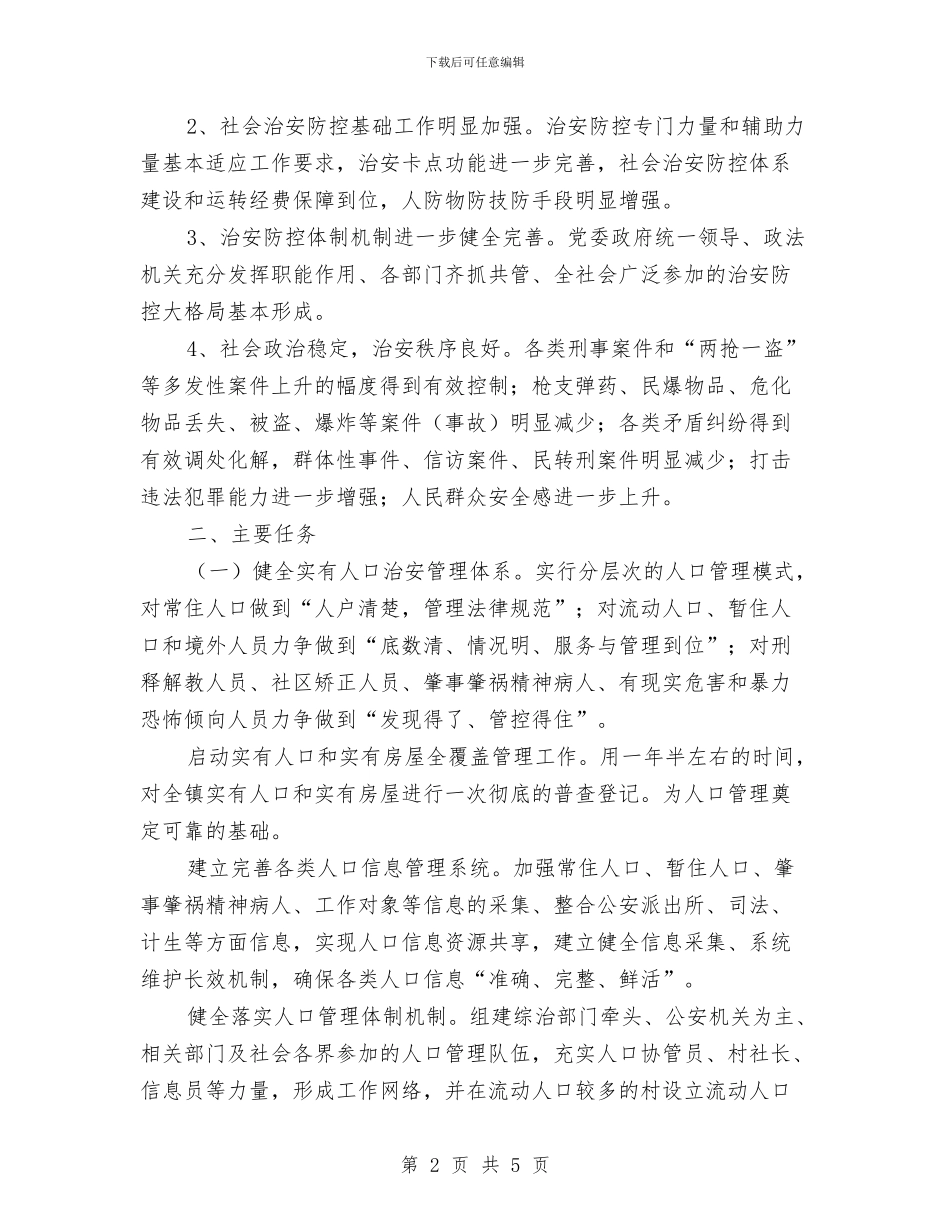 镇社会治安防控体系建设安排意见与镇精神文明建设2024年工作要点汇编_第2页