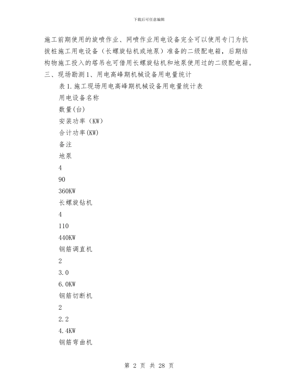 长春站综合交通换乘中心工程临时用电施工方案与长途汽车公司特殊天气安全生产响应方案汇编_第2页