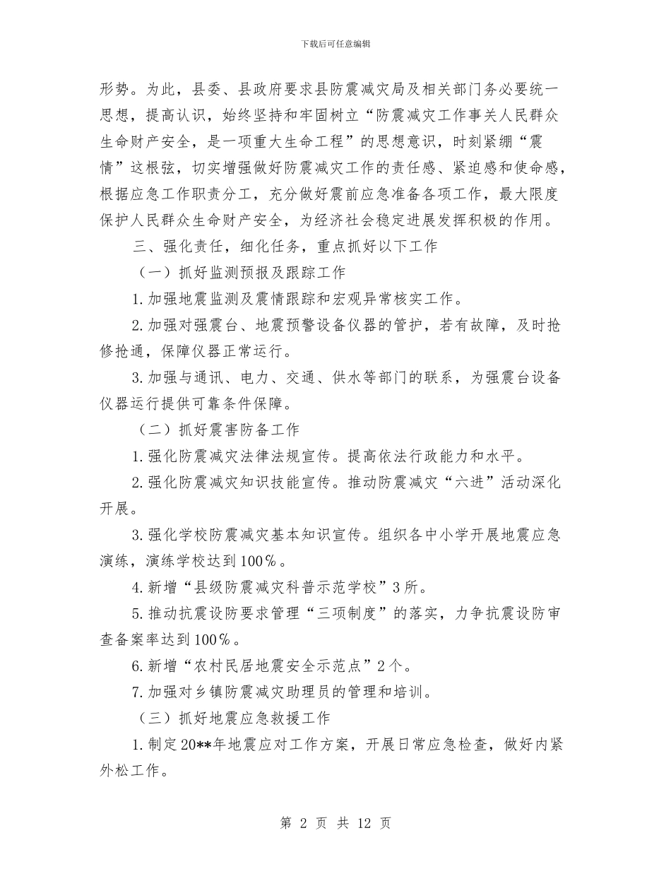 防震减灾工作报告与防震减灾工作要点范文汇编_第2页