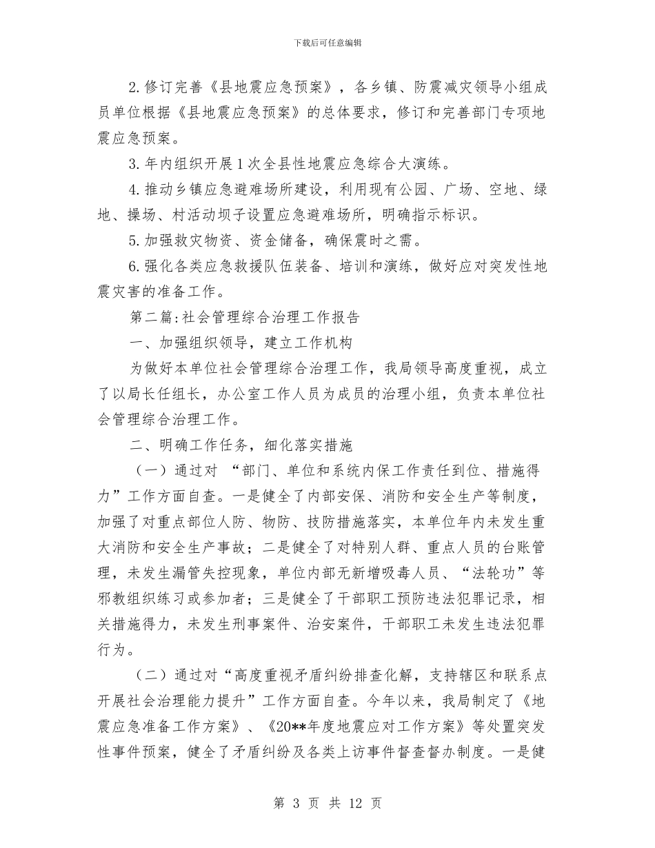 防震减灾工作报告与防震减灾工作要点范文汇编_第3页