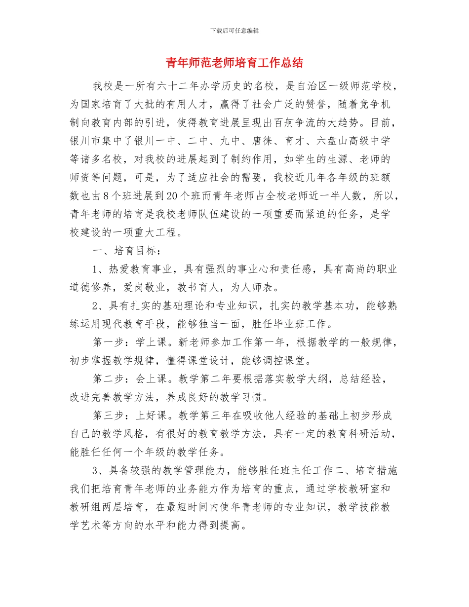 附属幼儿园自查材料-自查材料与青年师范教师培养工作总结汇编_第3页