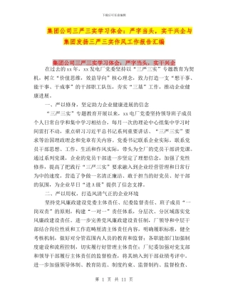 集团公司三严三实学习体会：严字当头