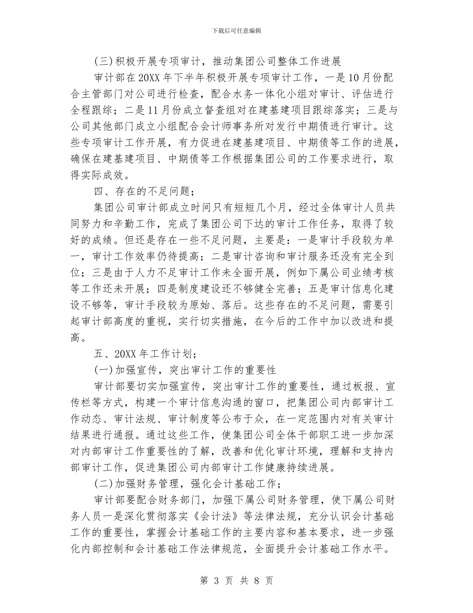 集团内部审计工作总结_第3页