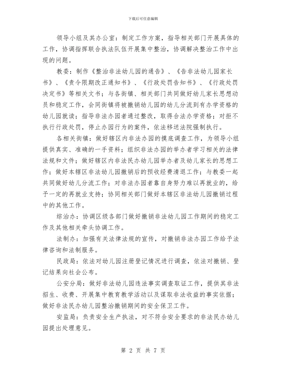 非法幼儿园撤销整改措施与领导儿童节演讲稿范文汇编_第2页