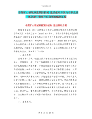 非煤矿山领域双重预防机制