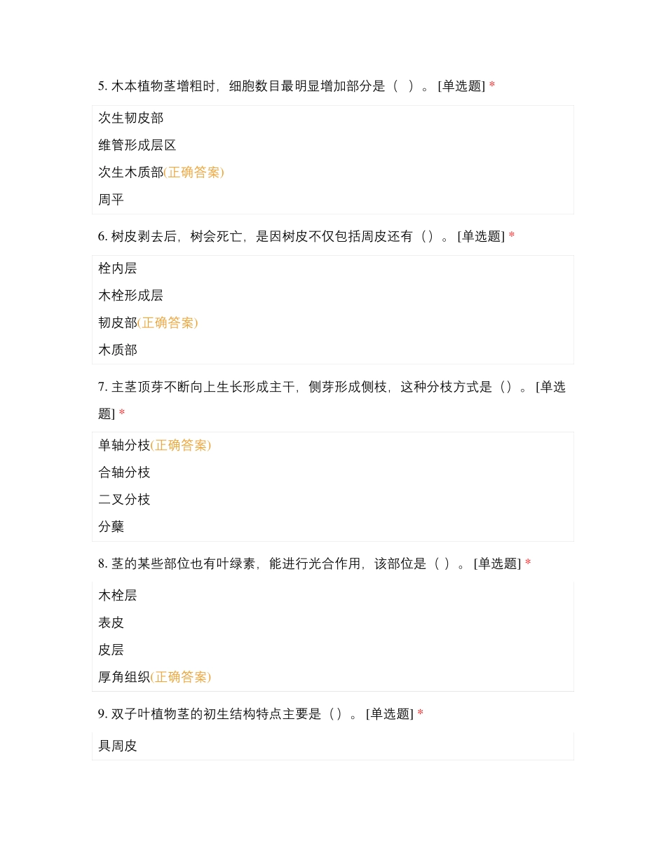 植物生物学试题集_第2页