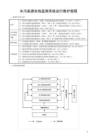 水污染源在线监测系统运行维护规程 