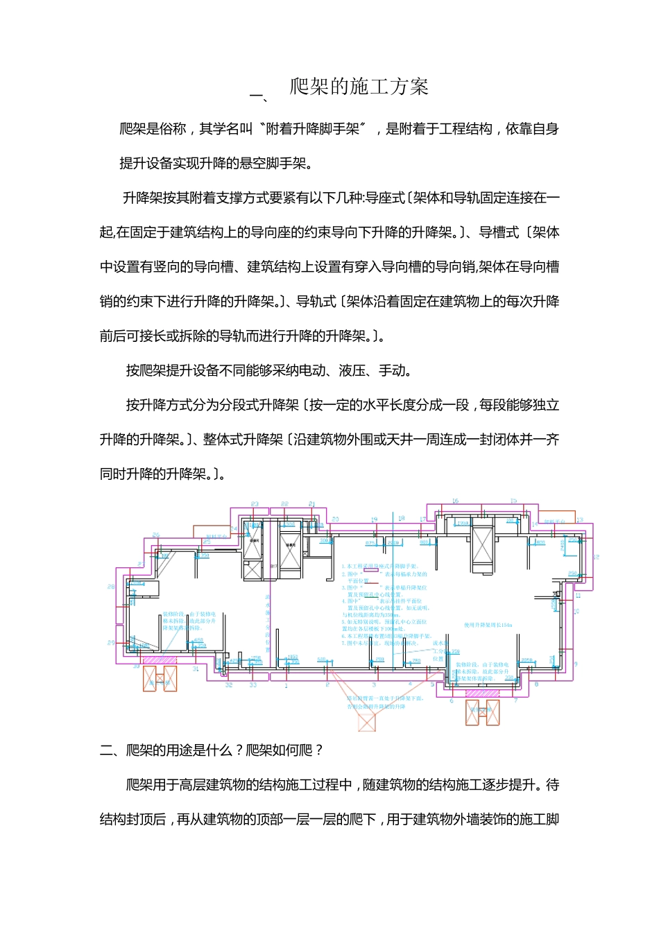 爬架的施工方案_第1页
