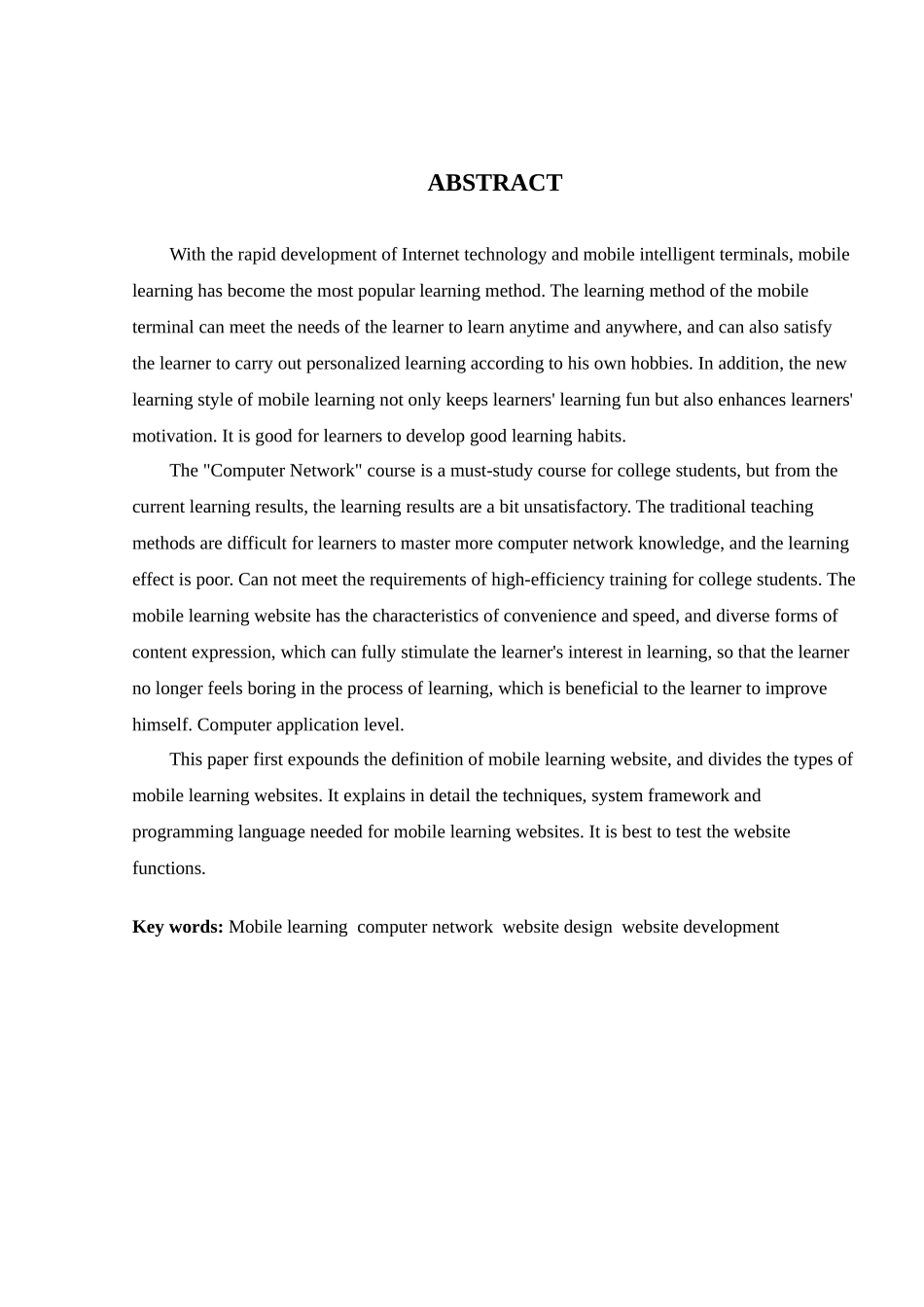 《计算机网络》课程移动学习网站的设计与开发_第2页