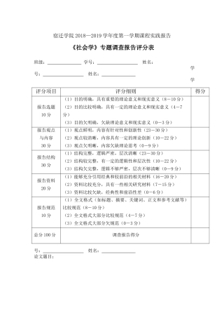 《社会学》实践专题报告
