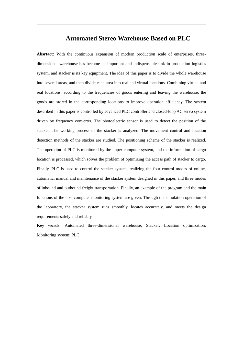 基于plc的自动化立体仓库_第2页