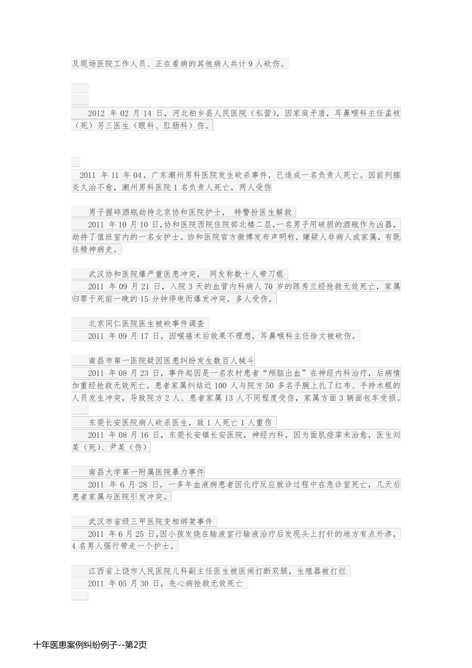 十年医患案例纠纷例子_第2页