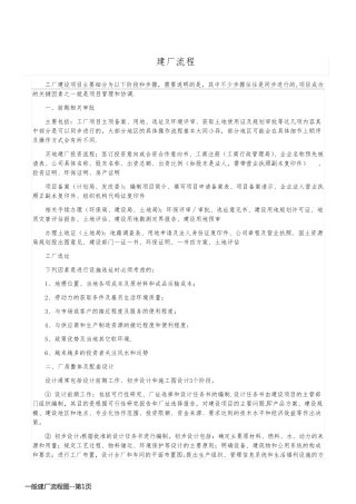 一般建厂流程图