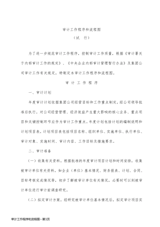 审计工作程序和流程图