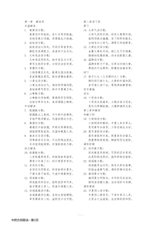 中药方剂歌诀