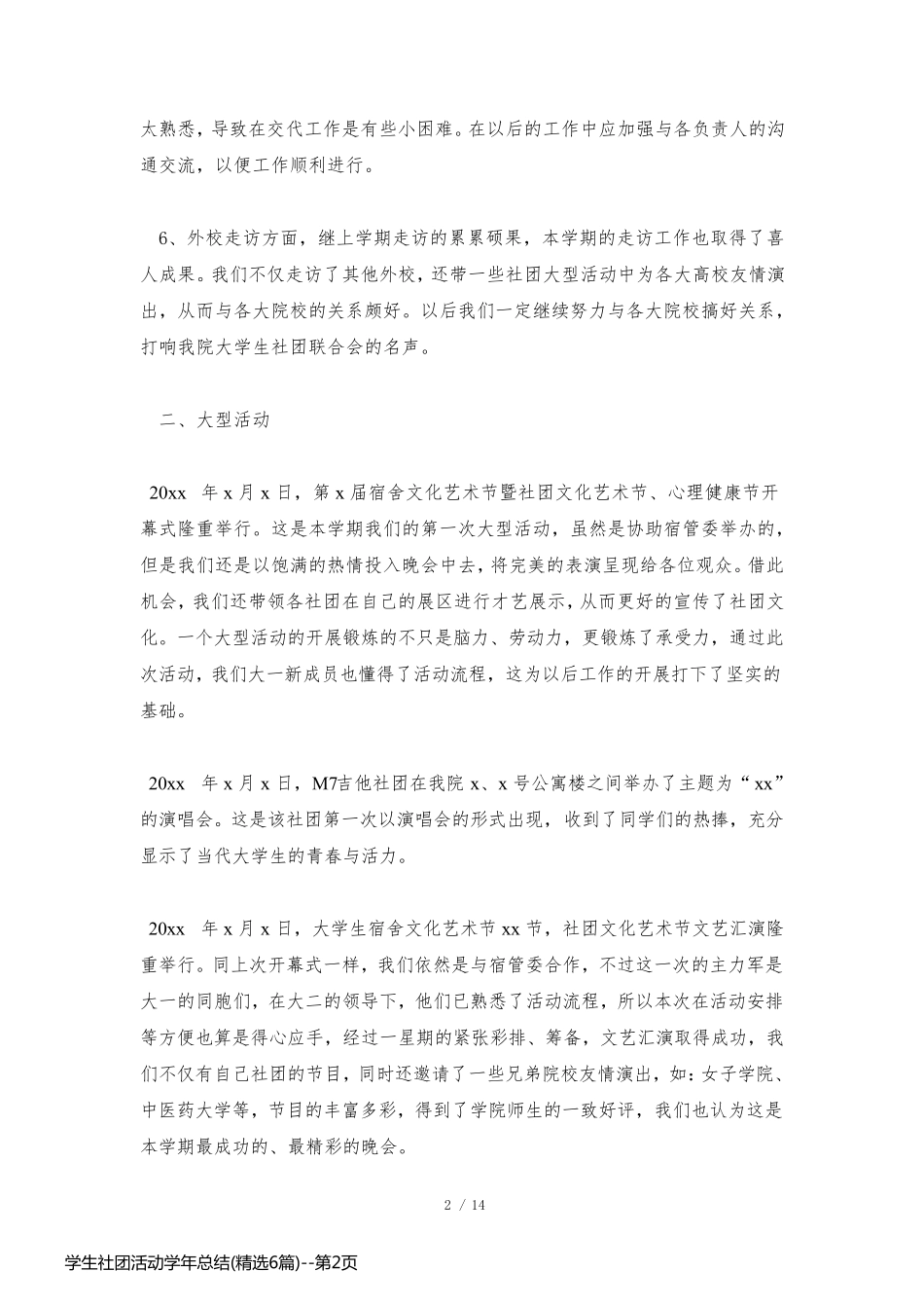 学生社团活动学年总结(精选6篇)_第2页