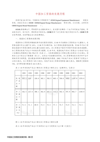 中国加工贸易的发展历程