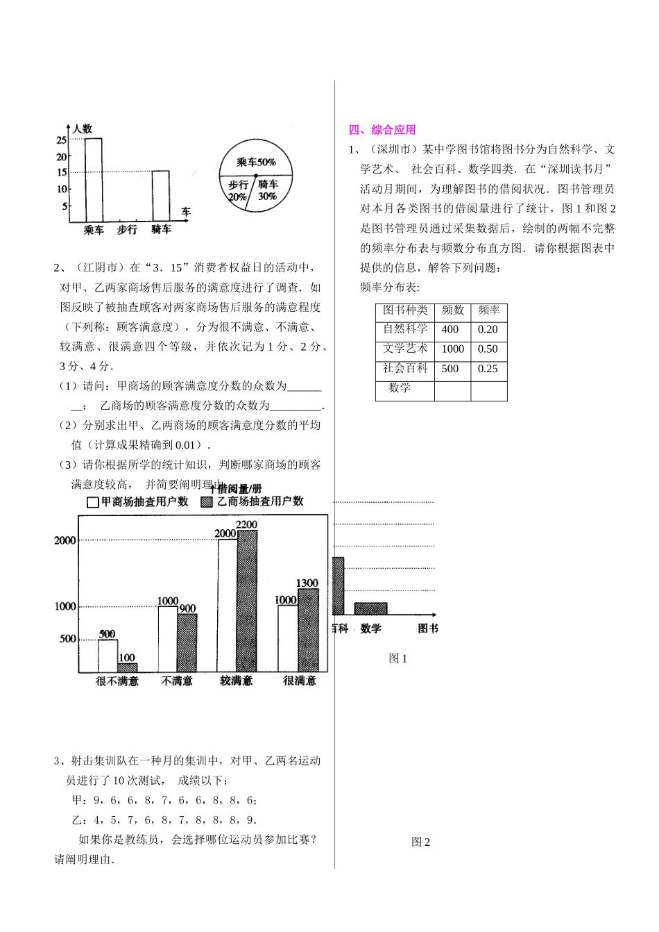 2025年中考数学统计与概率_第2页