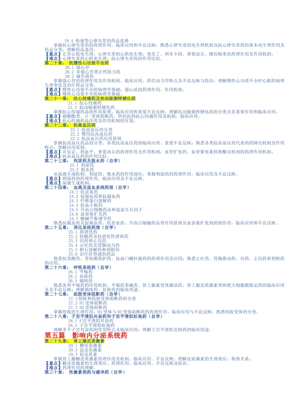 2025年药理学课程教学大纲_第3页