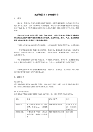 2025年项目管理建议书