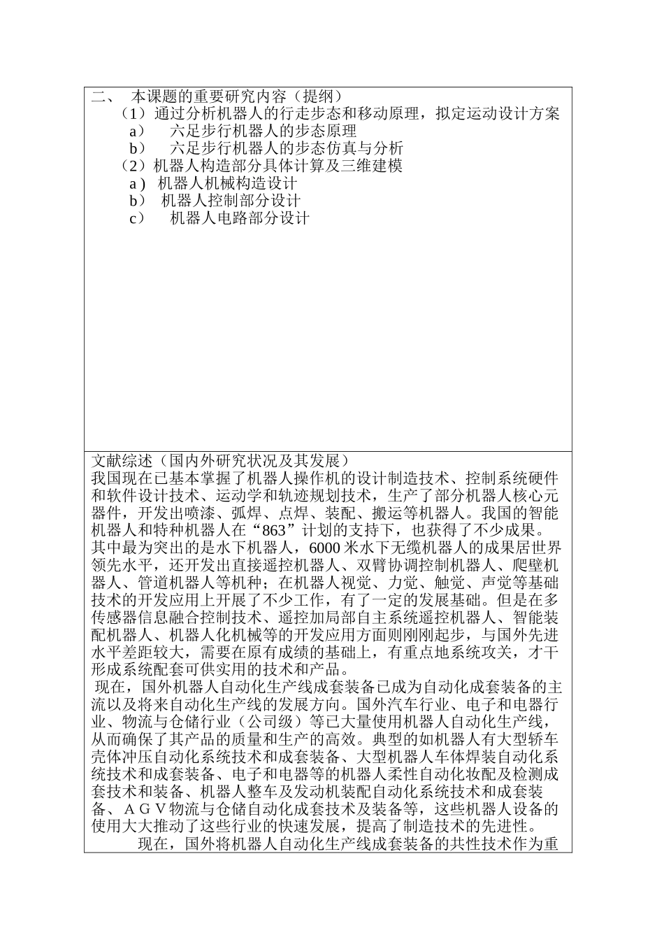 2025年六足机器人开题报告_第3页