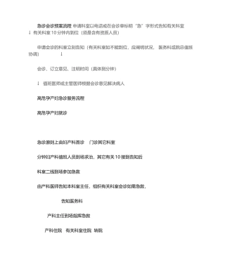 2025年产科应急预案及流程