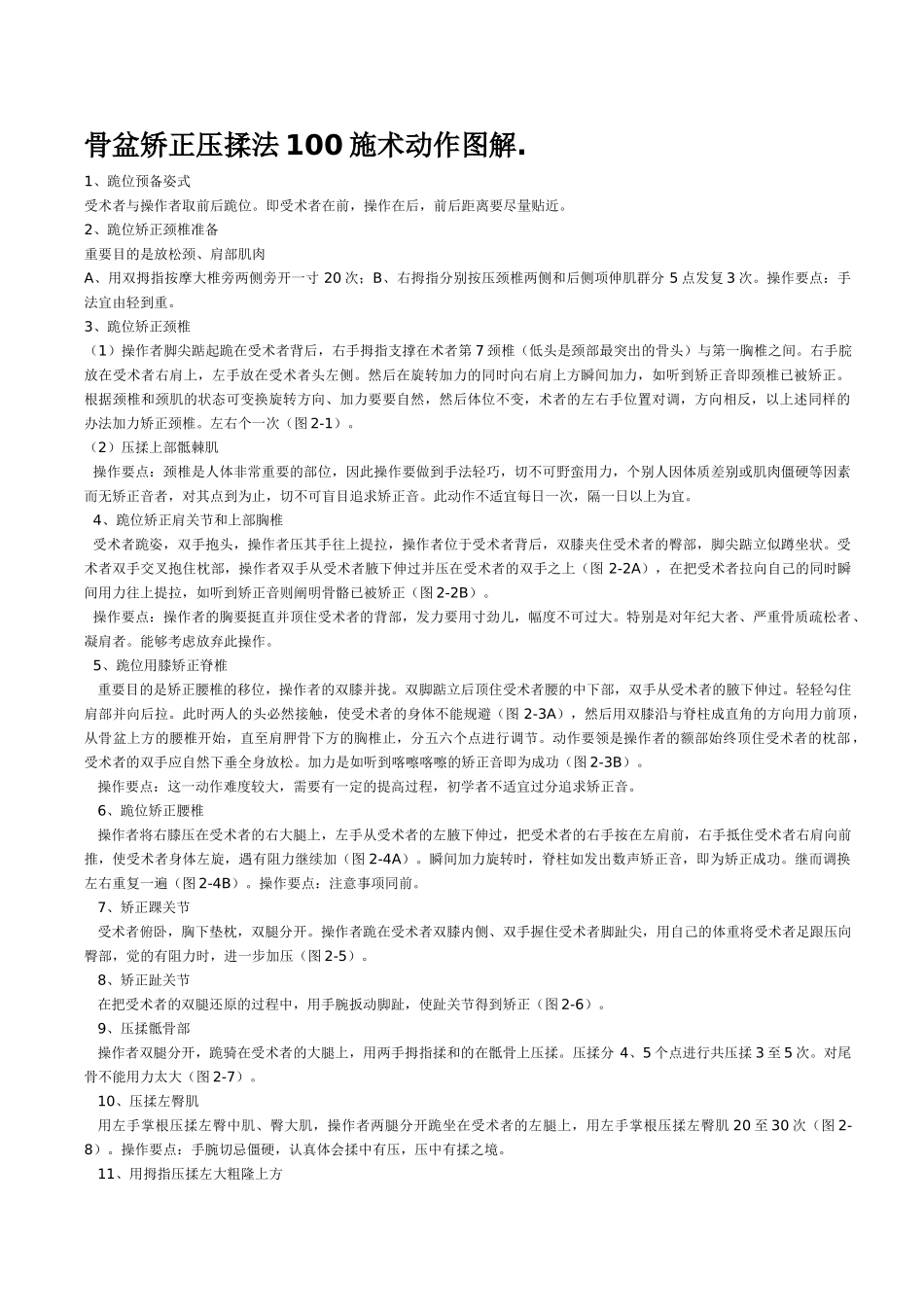 2025年骨盆矫正压揉法施术动作图解介绍_第1页