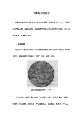 2025年压电陶瓷的极化